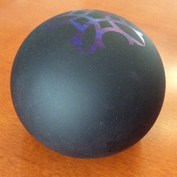 Vintage Robert Held Art Blown Glass Paperweight Iridescent Olympic Rings RARE - Picture 3 of 4